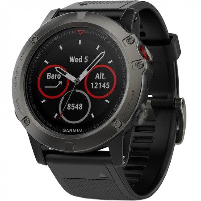 Garmin Fenix 5x Slate Gray Sapphire With Black Band (010-01733-00)