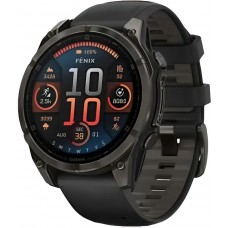 Garmin Fenix 8 43mm AMOLED Sapphire Carbon Gray DLC Tit. w. Black/Pebble Gray S. Band (010-02903-20/21/28)