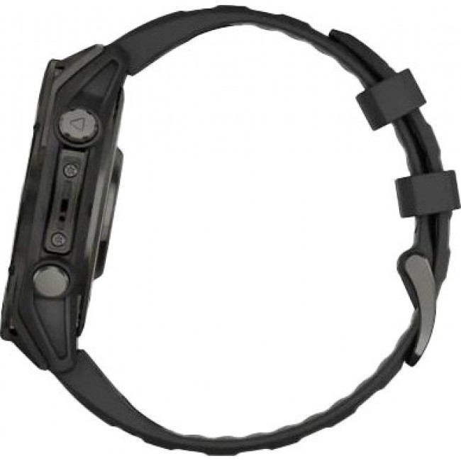 Garmin Fenix 8 43mm AMOLED Sapphire Carbon Gray DLC Tit. w. Black/Pebble Gray S. Band (010-02903-20/21/28)
