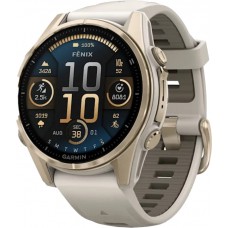 Смарт-годинник Garmin Fenix 8 43mm AMOLED Sapphire Soft Gold w. Fog Gray/Dark Sandstone S. Band (010-02903-10/11)