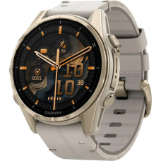 Смарт-годинник Garmin Fenix 8 43mm AMOLED Sapphire Soft Gold with Limestone Leather Band (010-02903-40)