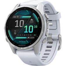 Смарт-часы Garmin Fenix 8 43mm AMOLED Silver with Whitestone Silicone Band (010-02903-00)