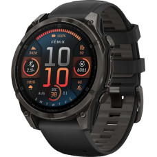 Смарт-часы Garmin Fenix 8 47mm AMOLED Sapphire Carbon Grey DLC Titanium w. Ремінець Black/Pebble Gray S. (010-02904-20/21)