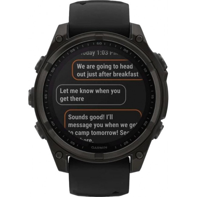 Garmin Fenix 8 47mm Solar Sapphire Carbon Gray DLC Titanium w. Black/Pebble Gray S. Band (010-02906-10/11/7