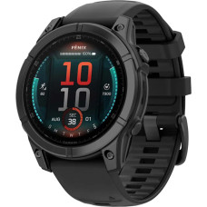 Смарт-годинник Garmin Fenix E 47mm AMOLED Slate Gray Steel with Black Silicone Band (010-03025-03/01)