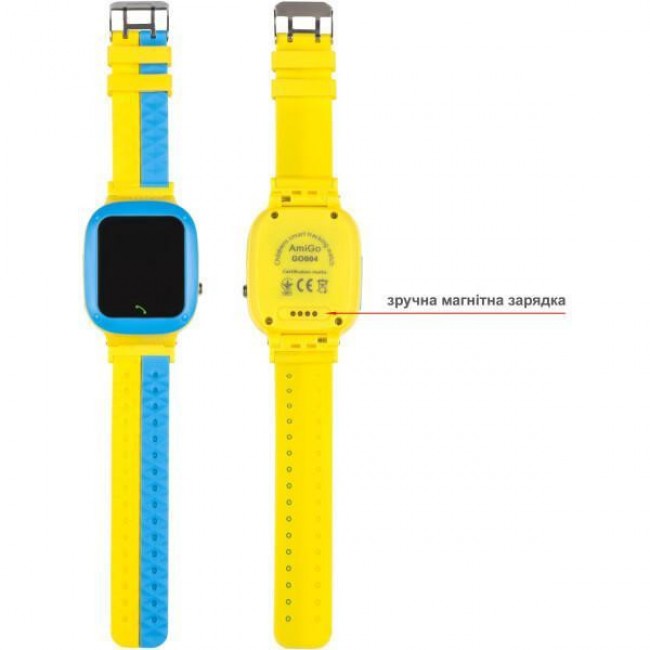 Смарт-часы AmiGo GO004 Splashproof Camera+LED GLORY Blue-Yellow