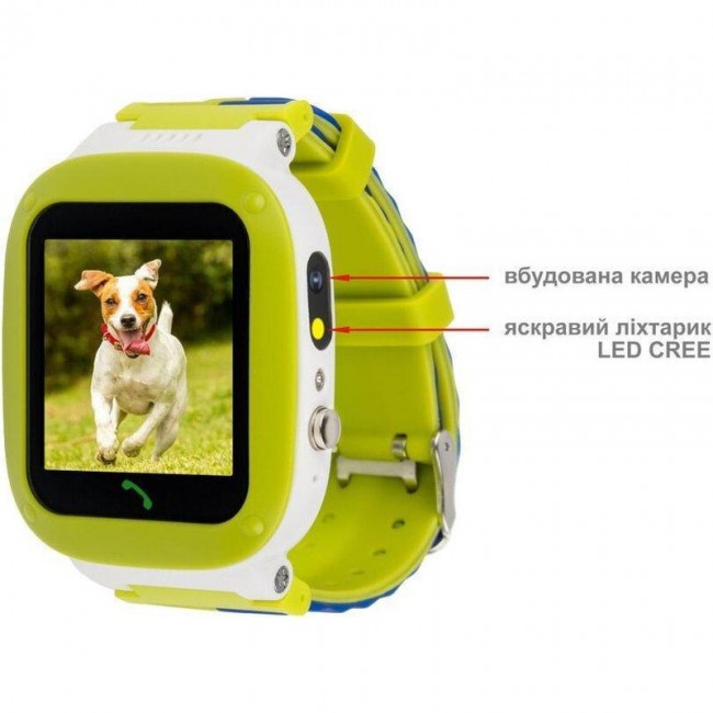 Смарт-часы AmiGo GO004 Splashproof Camera+LED Green