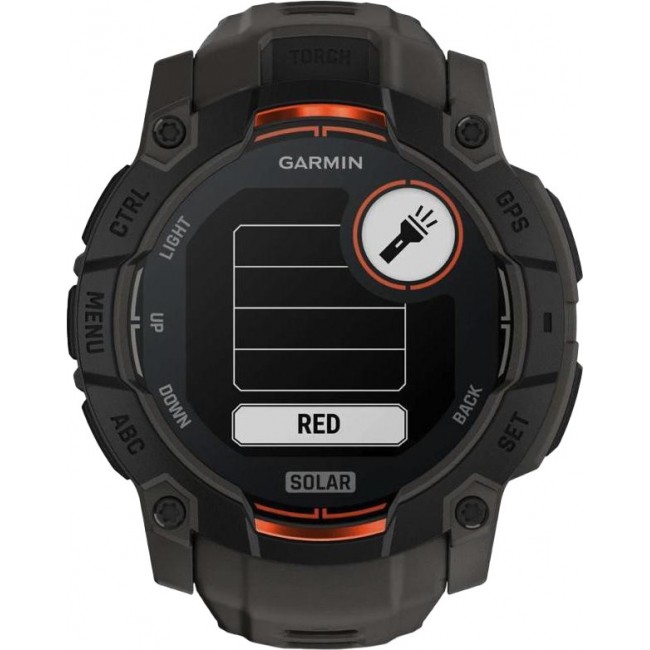 Garmin Instinct 3 50mm Solar Black with Charcoal Band (010-02935-00)