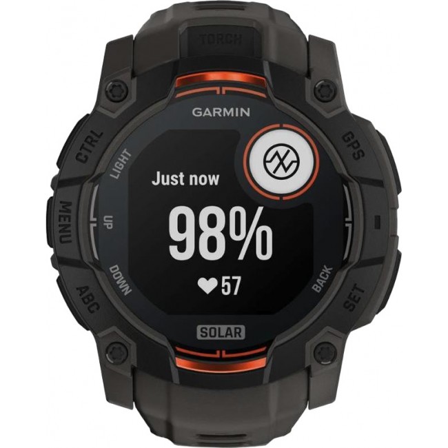 Garmin Instinct 3 50mm Solar Black with Charcoal Band (010-02935-00)