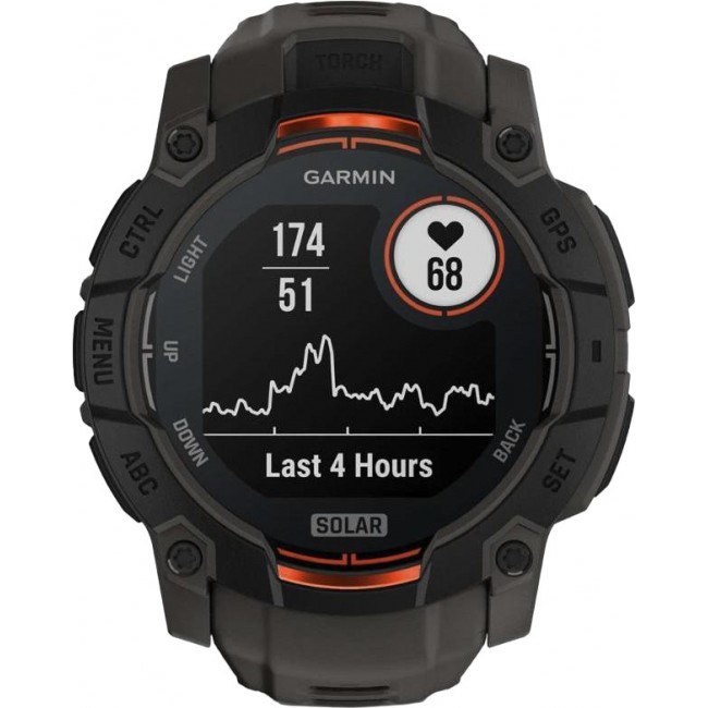 Garmin Instinct 3 50mm Solar Black with Charcoal Band (010-02935-00)