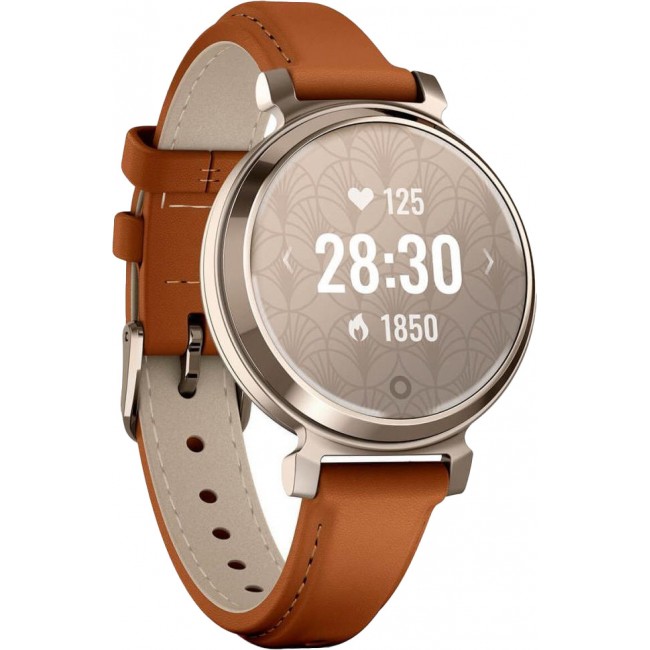 Garmin Lily 2 Classic Cream Gold with Tan Leather Band (010-02839-02/60)