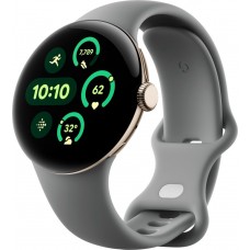 Google Pixel Watch 3 41 mm Wi-Fi Champagne Gold Aluminum Case/Hazel Active Band