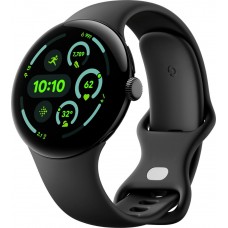 Google Pixel Watch 3 45 mm Wi-Fi Matte Black Aluminum Case/Obsidian Active Band