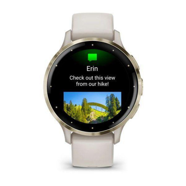 Смарт-часы Garmin Venu 3S Soft Gold S. Steel Bezel with Ivory Case and S. Band (010-02785-04)