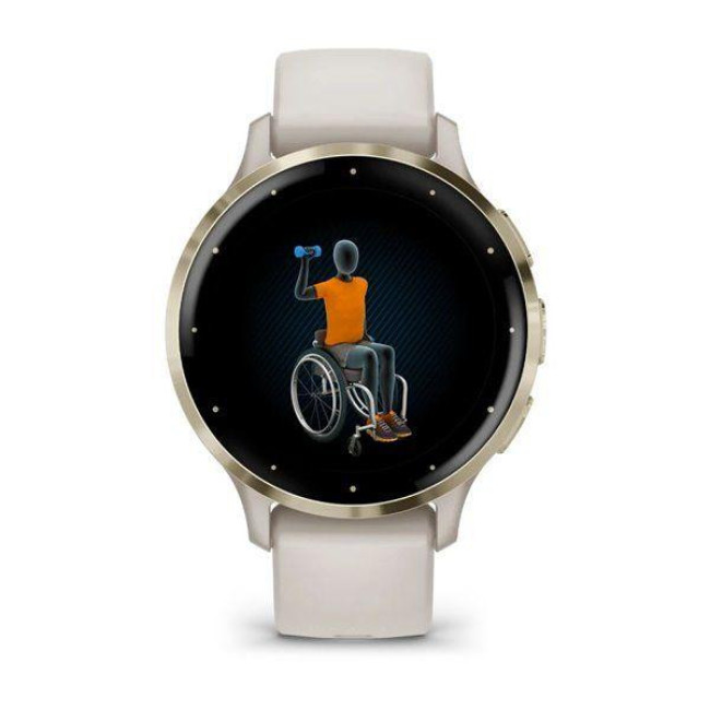 Смарт-часы Garmin Venu 3S Soft Gold S. Steel Bezel with Ivory Case and S. Band (010-02785-04)