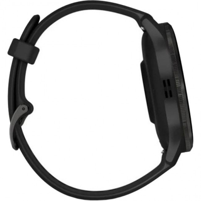 Garmin Venu 3 Slate Stainless Steel Bezel with Black Case and Silicone Band (010-02784-01/51/41)