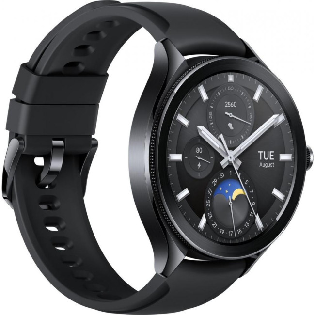 Умные часы Xiaomi Watch 2 Pro Bluetooth Black Case with Black Fluororubber Strap (BHR7211GL)