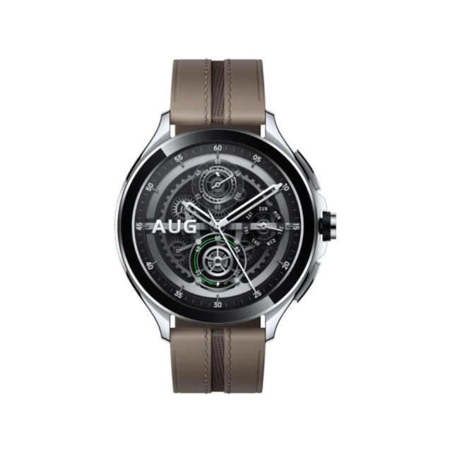 Умные часы Xiaomi Watch 2 Pro Bluetooth Silver Case with Brown Leather Strap (BHR7216GL)
