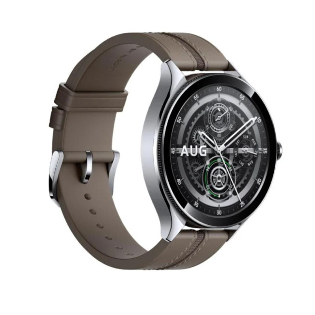 Умные часы Xiaomi Watch 2 Pro Bluetooth Silver Case with Brown Leather Strap (BHR7216GL)