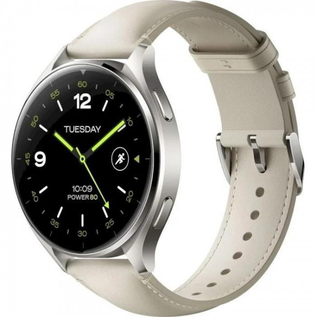 Xiaomi Watch 2 Titan Gray Case with White Leather Strap (BHR9306GL)