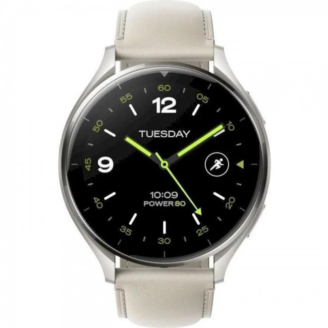 Xiaomi Watch 2 Titan Gray Case with White Leather Strap (BHR9306GL)
