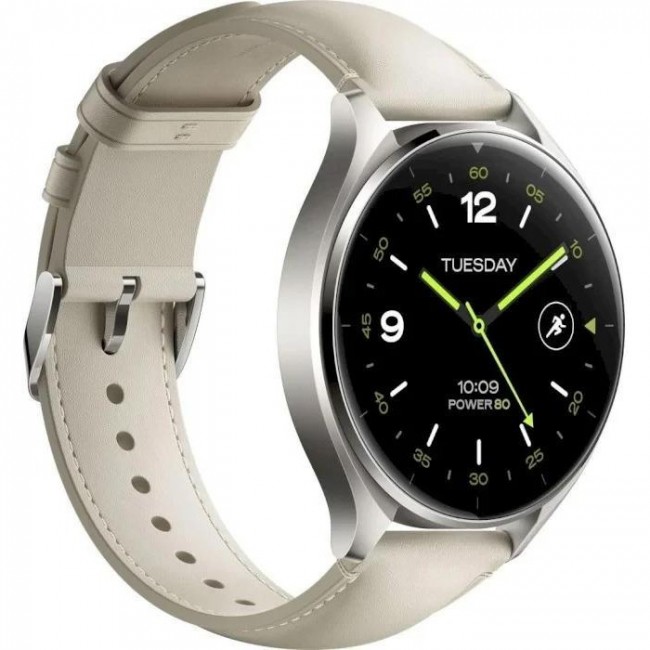Xiaomi Watch 2 Titan Gray Case with White Leather Strap (BHR9306GL)