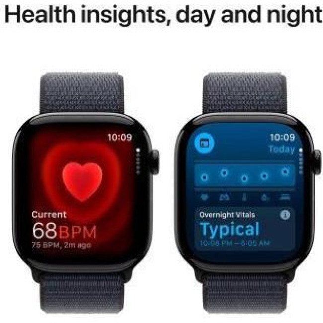 Apple Watch Series 10 GPS 46 мм Jet Black алюмінієвий корпус з. Ink Sport Loop (MWWR3)