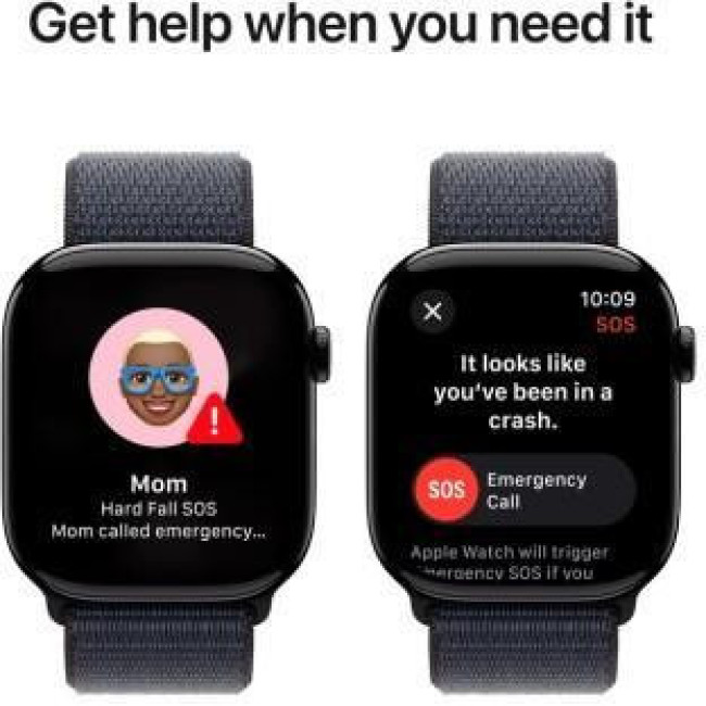 Apple Watch Series 10 GPS 46 мм Jet Black алюмінієвий корпус з. Ink Sport Loop (MWWR3)