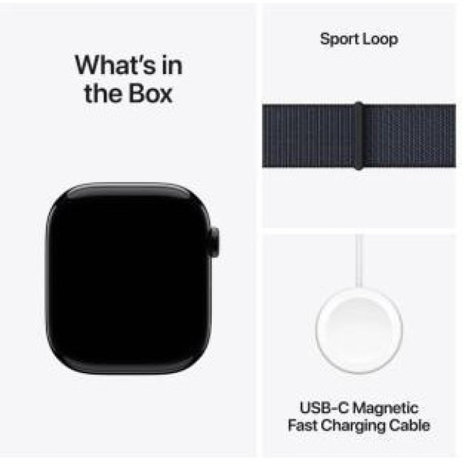 Apple Watch Series 10 GPS 46 мм Jet Black алюмінієвий корпус з. Ink Sport Loop (MWWR3)
