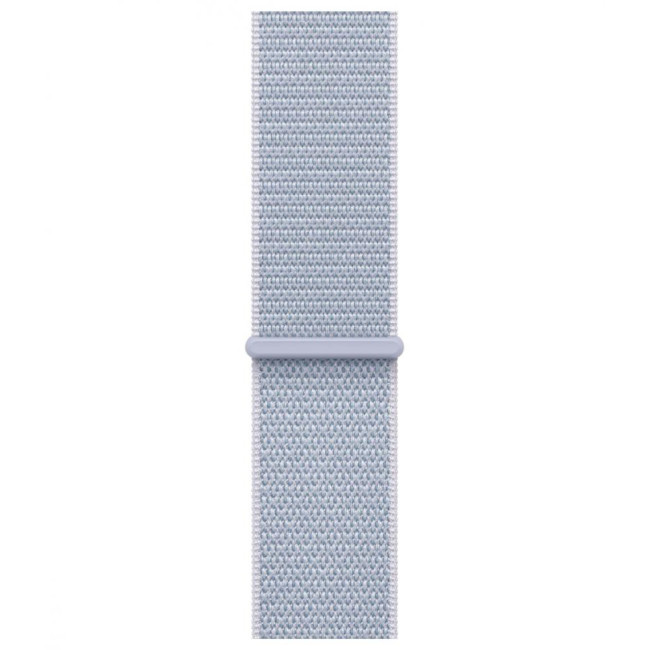 Apple Watch Series 10 GPS 46mm Silver Aluminum Case w. Blue Cloud Sport Loop (MWWN3)