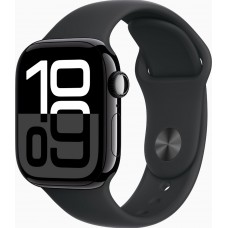 Apple Watch Series 10 GPS + Cellular 42mm Jet Black Alu. Case w. Black Sport Band - S/M (MWX63) EU