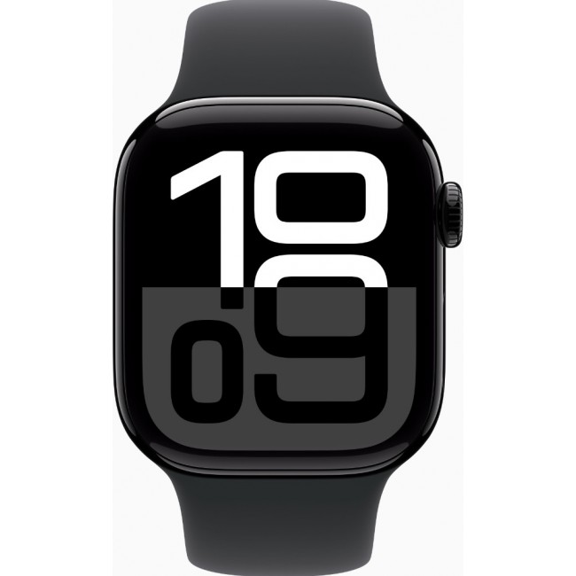 Apple Watch Series 10 GPS + Cellular 42mm Jet Black Alu. Case w. Black Sport Band - S/M (MWX63) EU