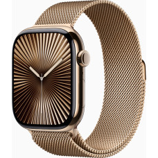 Apple Watch Series 10 GPS + Cellular 46mm Gold Titanium Case w. Золота міланська петля - M/L (MX003)