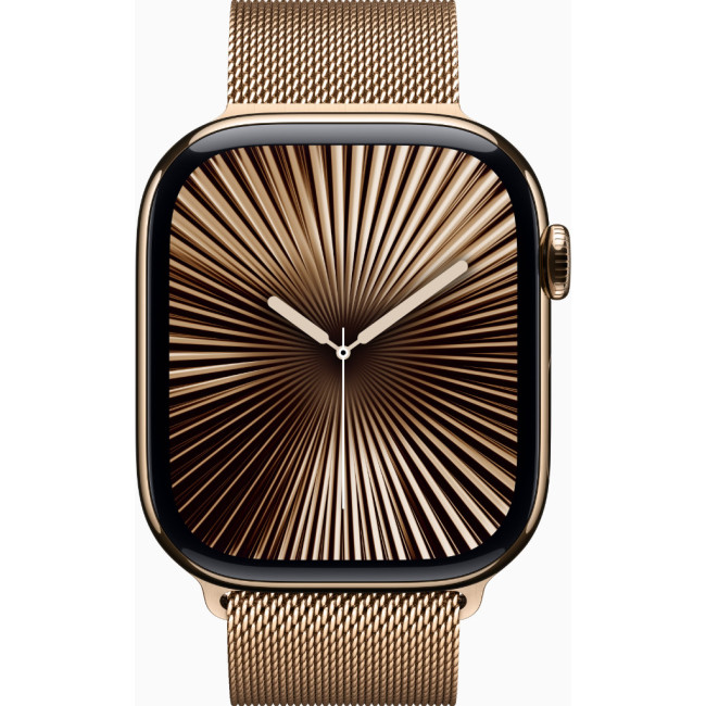 Apple Watch Series 10 GPS + Cellular 46mm Gold Titanium Case w. Золота міланська петля - S/M (MC7T4)