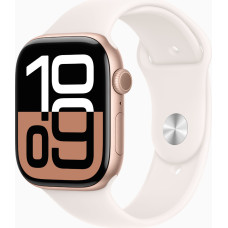 Apple Watch Series 10 GPS + Cellular 46mm Rose Gold Alu. Case w. Light Blush Sport Band - S/M (MWY63)