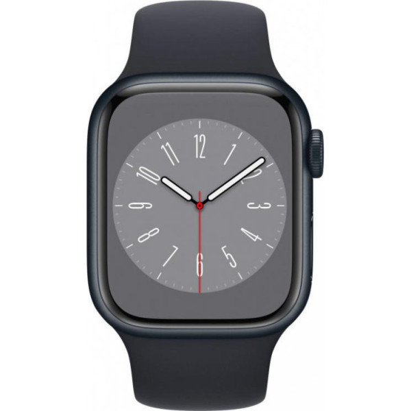 Смарт-часы Apple Watch Series 8 GPS 41mm Midnight Aluminum Case w. Midnight Sport Band - Size S/M (MNU73/MNPC3)
