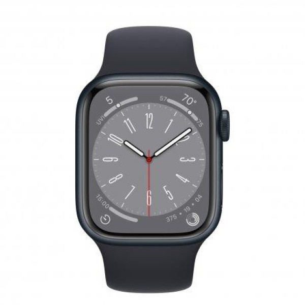 Смарт-часы Apple Watch Series 8 GPS + Cellular 41mm Midnight Aluminum Case w. Midnight S. Band M/L (MNUW3)
