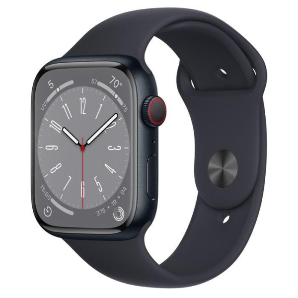 Смарт-часы Apple Watch Series 8 GPS + Cellular 41mm Midnight Aluminum Case w. Midnight S. Band S/M (MNUV3)