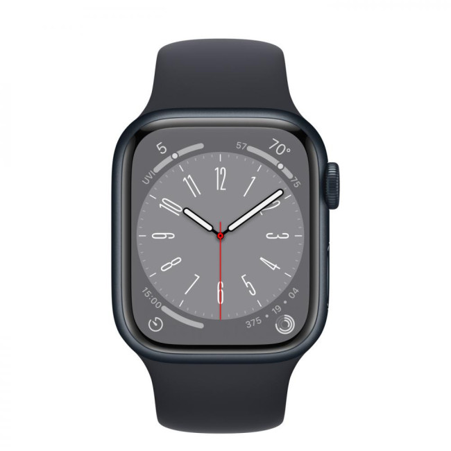 Apple Watch Series 8 GPS + Cellular 45mm Midnight Aluminium Case w. Midnight S. Band M/L (MNVL3)