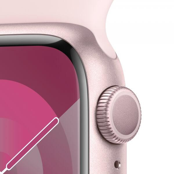 Смарт-часы Apple Watch Series 9 GPS + Cellular 45mm Pink Aluminum Case w. Light Pink Sport Band - M/L (MRML3)