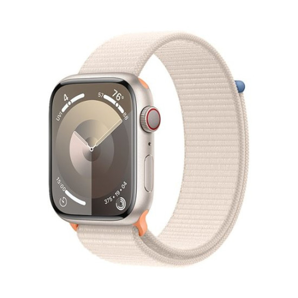 Смарт-часы Apple Watch Series 9 GPS + Cellular 45mm Starlight Alu. Case w. Starlight Sport Loop (MRMA3)
