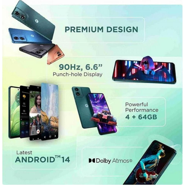 Смаpтфон Motorola G04 4/64GB Sea Green (PB130021)