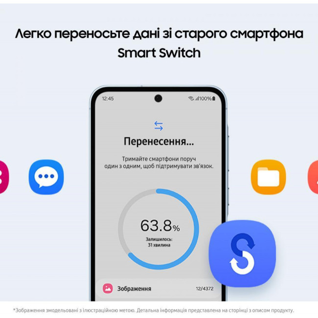 Смаpтфон Samsung Galaxy A35 5G 6/128GB Awesome Iceblue (SM-A356BLBB)
