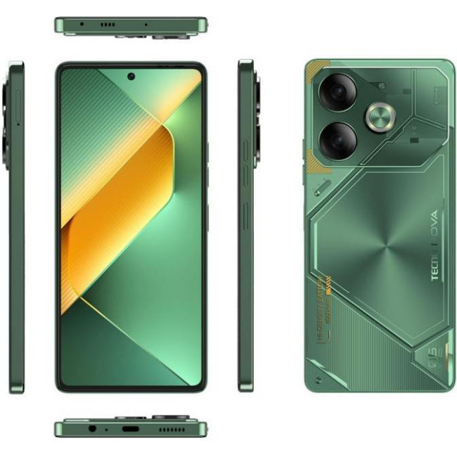 Смартфон Tecno POVA 6 LI7 12/256GB Comet Green (4894947019081)