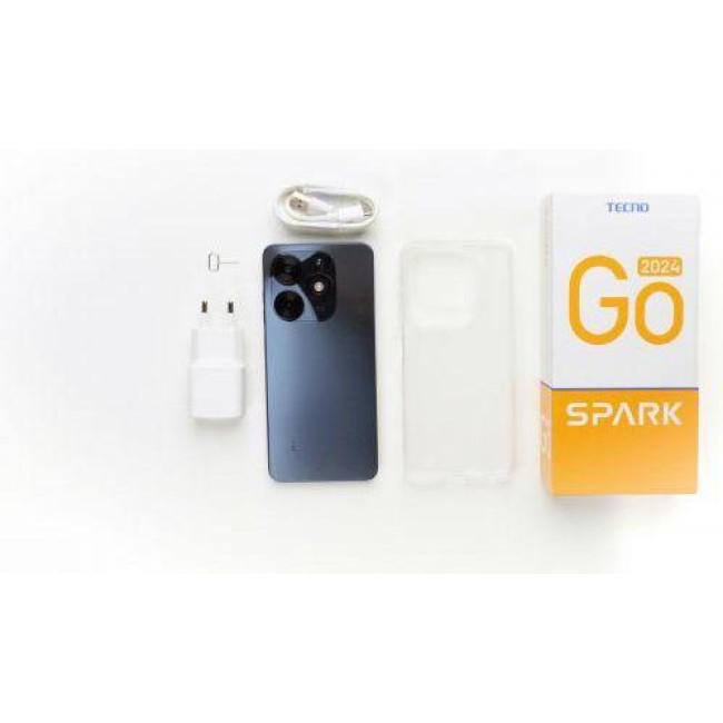 Смаpтфон Tecno Spark Go 2024 (BG6) 3/64GB Mystery White (4894947010545)