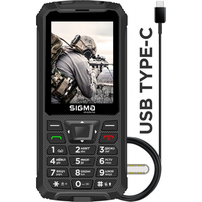 Sigma mobile X-treme PR68 Type-C Black (4827798122419)