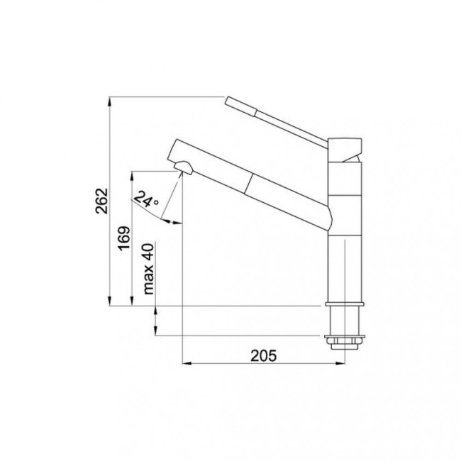 Смеситель кухонный Elleci Reno aluminium 79