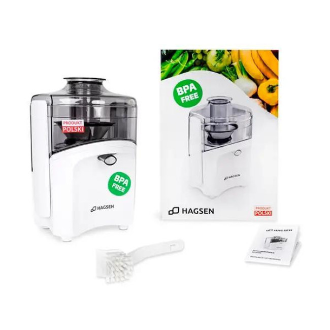 Соковыжималка центробежная Hagsen MJ500 White