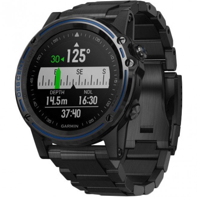 Garmin Descent Mk1 Dive Computer, Gray Sapphire with DLC Titanium Band (010-01760-01/010-01760-11)