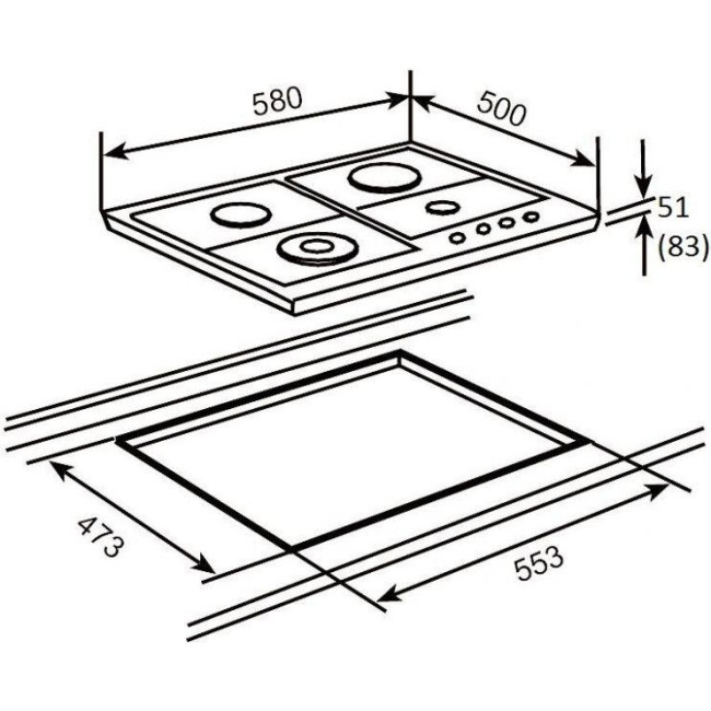 Варочная поверхность Teka EH 60 4G AI AL TR CI INOX (40225052)